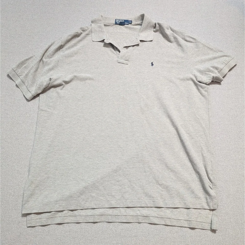 Polo Ralph Lauren Men's Polo Shirt Gray XXL Cotton Pique Short Sleeve Top Pony